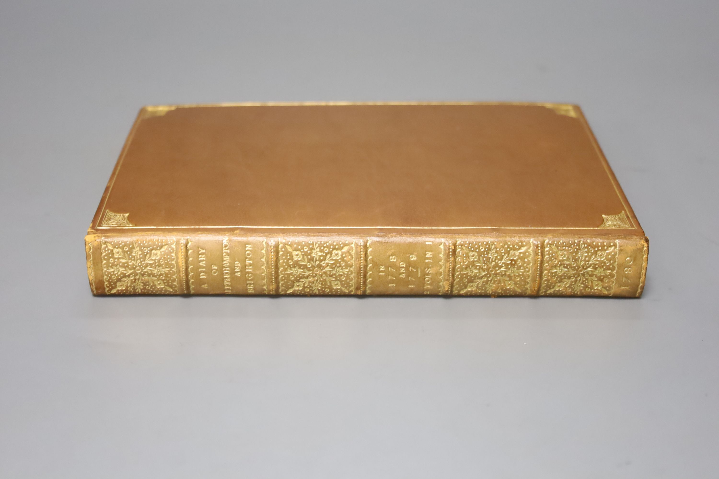 A diary kept in excursion to Littlehampton and Brighthelmstone 1778/9, vol I